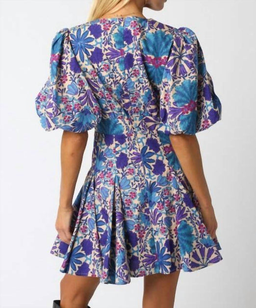 OLIVACEOUS Nola Flounce Mini Dress Multi Large 3