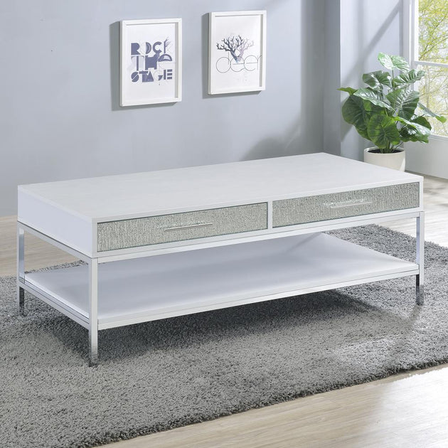 Table basse Steve Silver Mirage Blanc 4