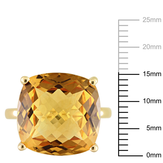 Mimi & Max Citrine Cocktail Ring 14k Yellow Gold US 8.5 4