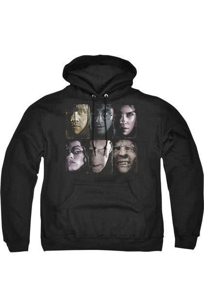 Gildan Harry Potter Horizontal Heads Hoodie Black Small 2