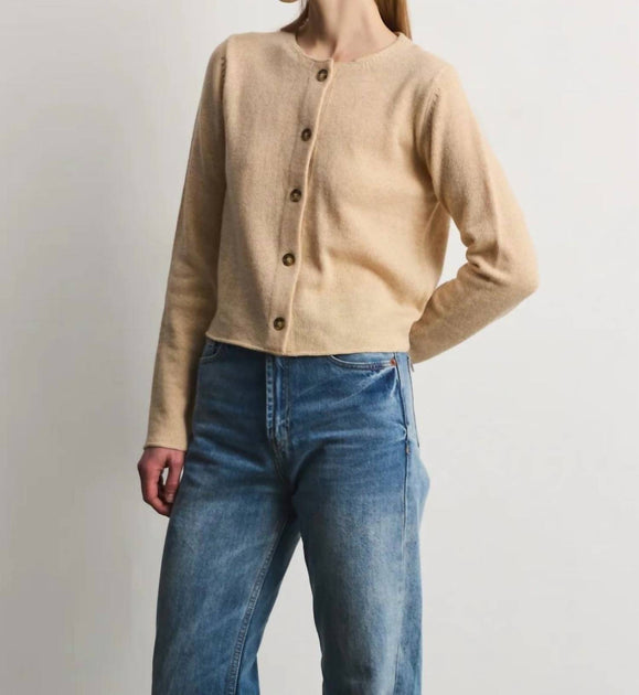 MOD REF Molly Sweater Cardigan Beige Large 2