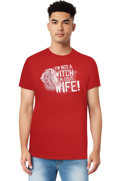Gildan Princess Bride Not A Witch T-Shirt Red Large 4