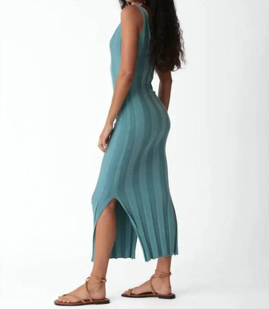 Electric & Rose Rikki Rib Dress Blue Medium 3