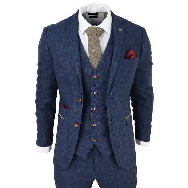 Oliver Tweed 3-Piece Suit Blue US 46 Regular 2
