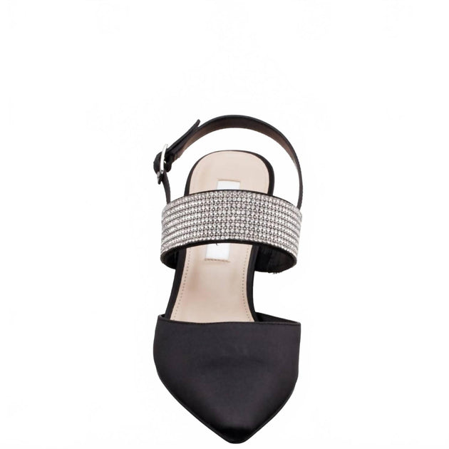 Nina Tenille Luster Satin Heels Black US 6.5 4