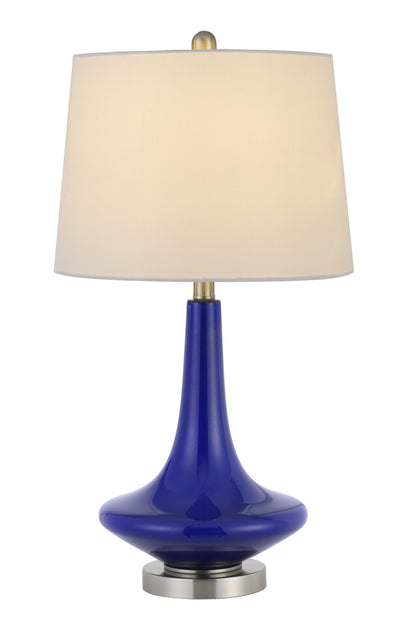 Hivvago Set of Two Bedside Table Lamps Silver 26in 2