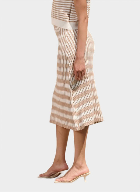 Lucy Paris Newport Knit Skirt Pink Medium 3