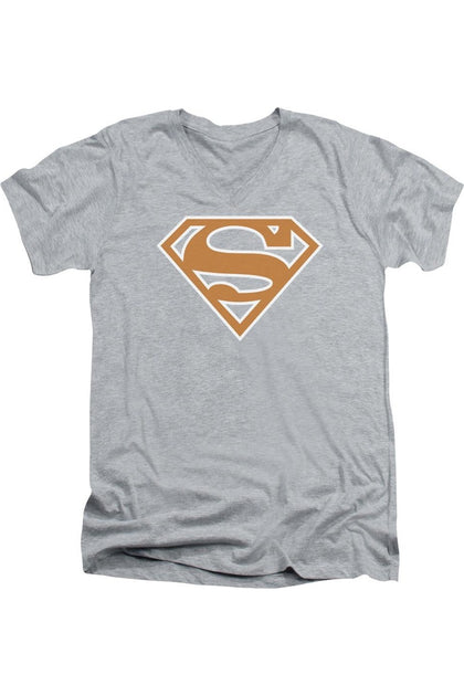 Gildan Superman V Neck T-Shirt Grey Medium 2