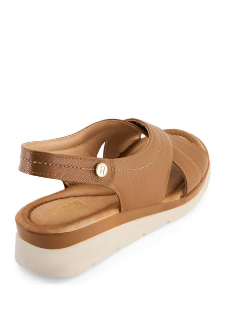 Andrea Wedge Sandal Brown US 8 3