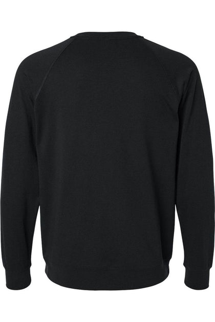 Next Level Laguna Raglan Crewneck Sweatshirt Black Small 3