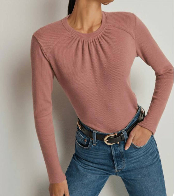 Nation LTD Alejaria Long Sleeve Tee Pink Medium 3