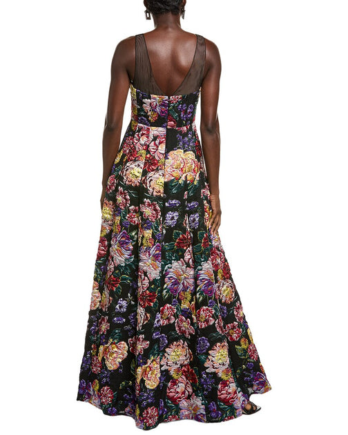 Marchesa Notte Jacquard Gown Multi US 8 3