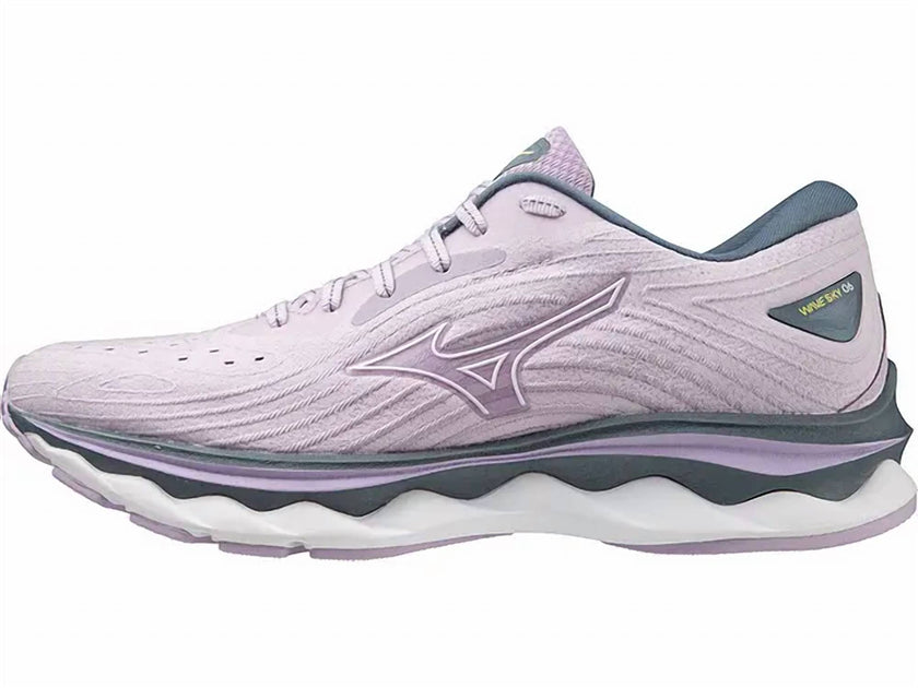 MIZUNO Women Wave Sky Running Shoe In Pastel Lilac/white ShopSimon