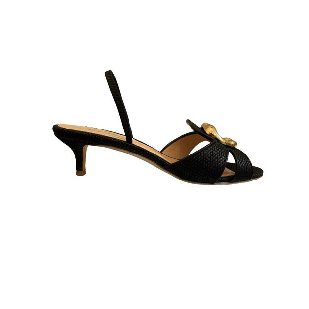 Rupert Sanderson Women's Baski Raffia In Nero | ShopSimon