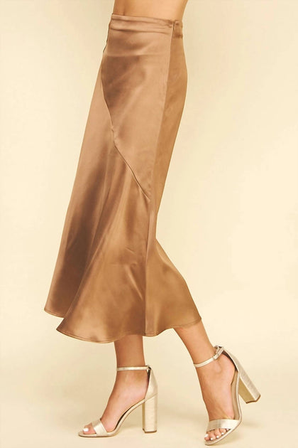 PINCH Paris Midi Skirt Brown Medium 3