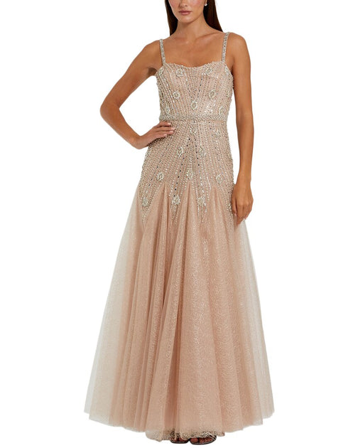 Mac Duggal A-Line Gown Beige US 10 2