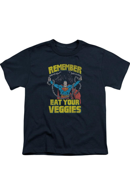 Gildan Superman Short Sleeve Youth Tee Blue Medium 2