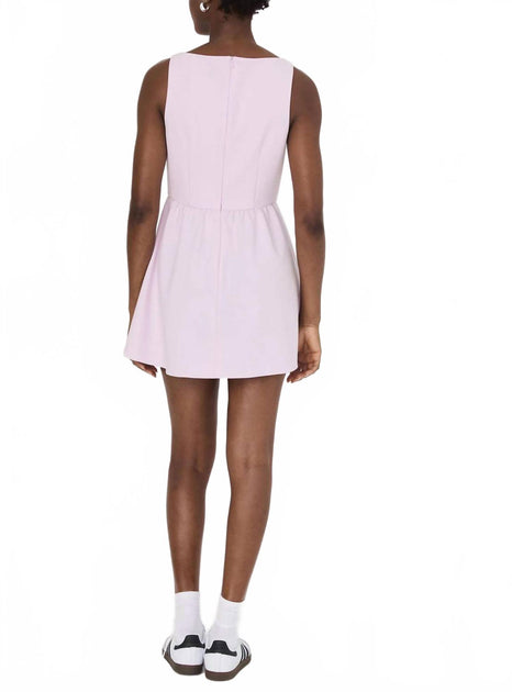 French Connection Whisper Robe Mini Col Bateau Rose US 4 3