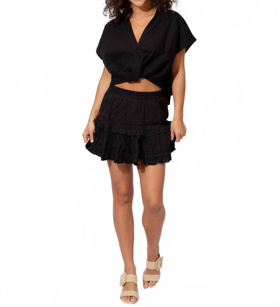 By Together Skye Mini Skirt Black Large 3