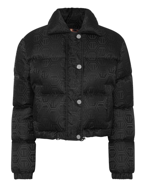 Philipp Plein Cropped Puffer Jacket Black Medium 2