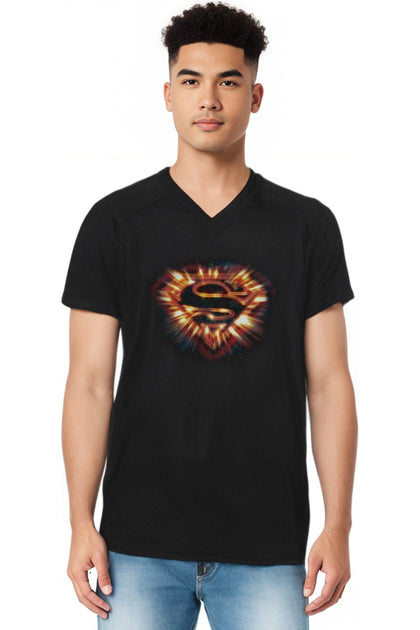 Gildan Superman Space Burst Shield T-Shirt Black Large 4