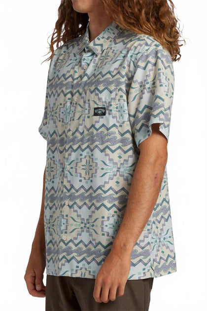 Billabong Surftrek Trail Short Sleeve Woven Green Medium 4