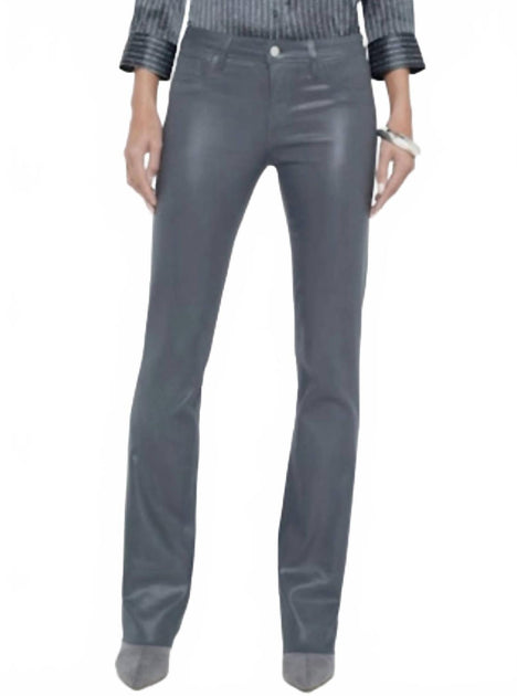 L'Agence Sneeki Low Rise Sneaker Straight Jeans Grey 25 2