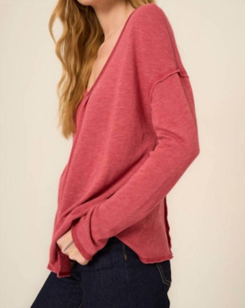 Project Social T Get Up And Go Long Sleeve Tee Pink Large 4