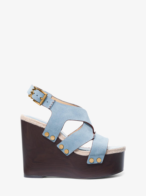 Michael Kors Raven Wedge Sandal Orange US 7 3