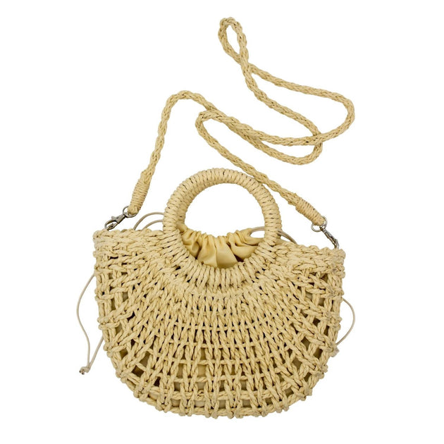 seaspice Getaway Crossbody Straw Tote Beige One Size 3