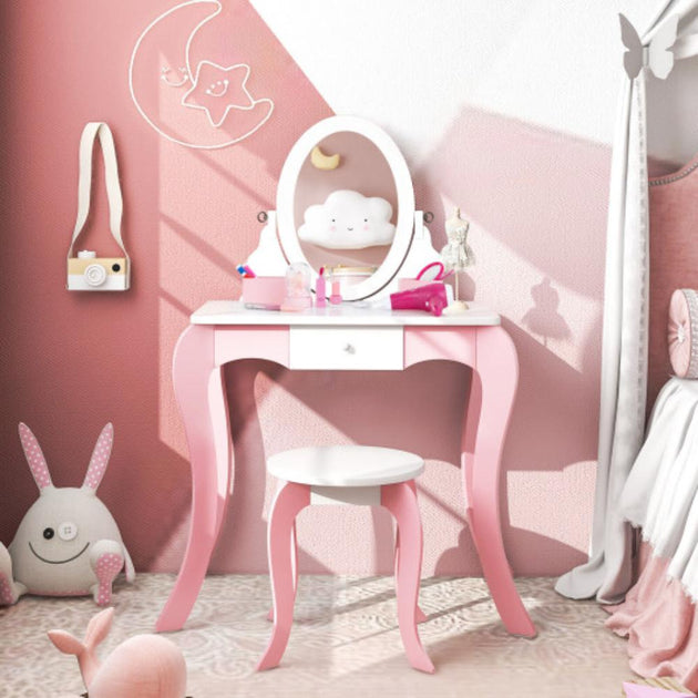 Hivvago Pretend Kids Vanity Set Pink 2