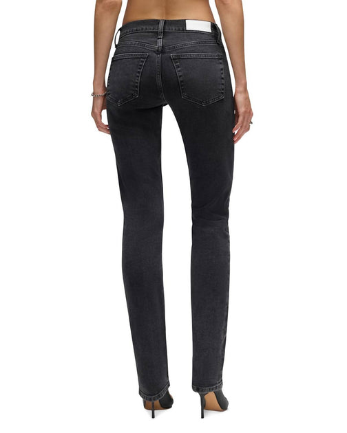 RE/DONE Slim Cigarette Mid Rise Jeans Black 23 3