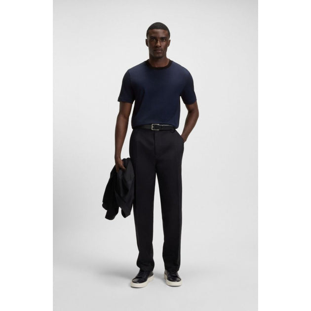 Boss Geometric-jacquard T-shirt Blue Medium 3