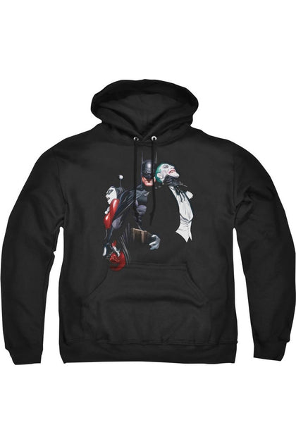 Gildan Batman Joker Harley Kapuzenpullover Schwarz Small 2