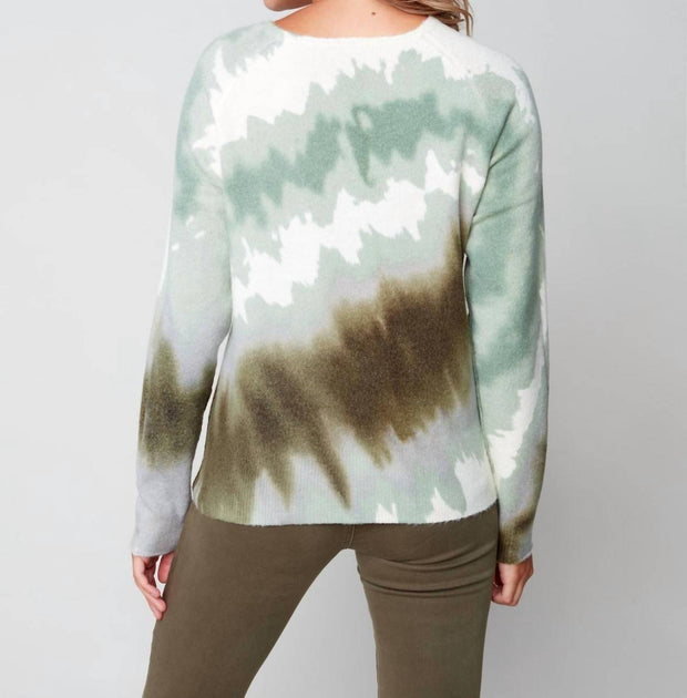 Pull réversible imprimé vert Medium Charlie B 4