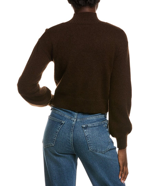 Philosophy Balloon Sleeve Cashmere Sweater Brown Large 3