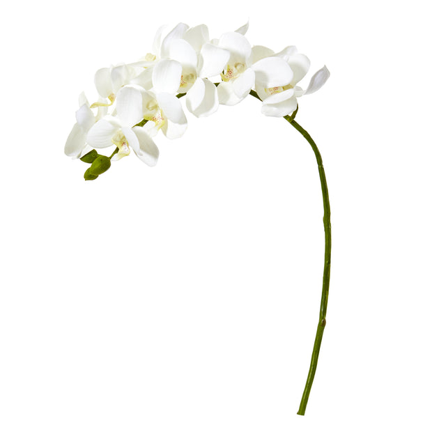 Hivvago Phalaenopsis Artificial Flower White 21in 2