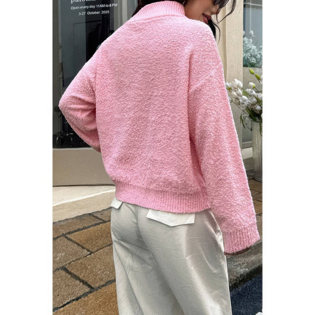 TRUEDAMES Soft Knit Roll Neck Sweater Pink Medium 4