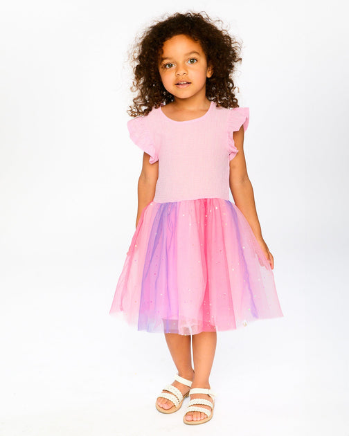 Deux par Deux Mesh Dress Pale Pink US 6 3