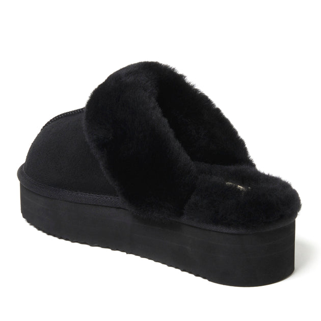 Fireside by Dearfoams Melton Platform Scuff Slipper Pink US 6 4