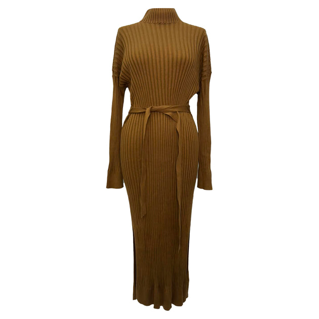 proenza schouler brown dress Slouchy Silk Cashmere Knit fatigue/brown XS FALLW24-ALL Sheath/Column Sweetheart Sleeveless Floor-Length Size:43 / US 17 - Regular Product code