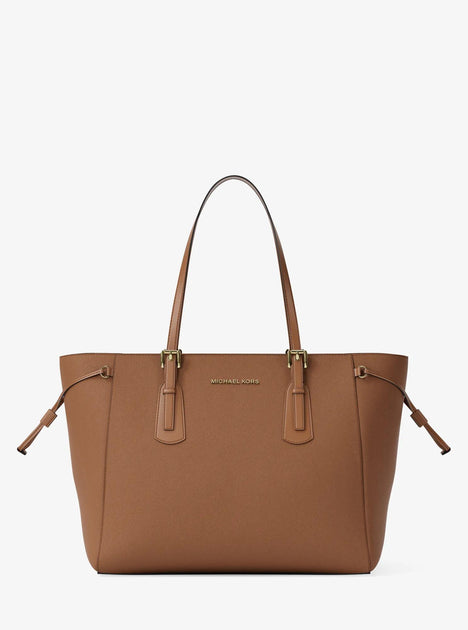 Michael Kors Voyager Large Saffiano Leather Tote Bag Black One Size 2