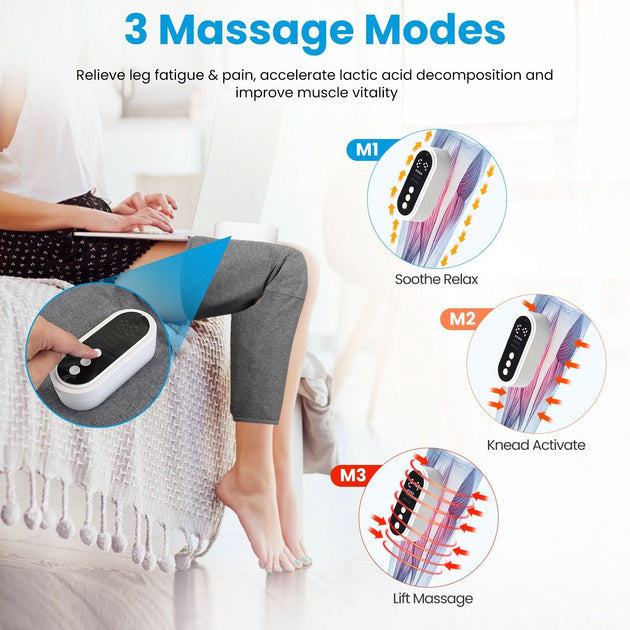 KILLANIC Cordless Leg Massager Grey One Size 3