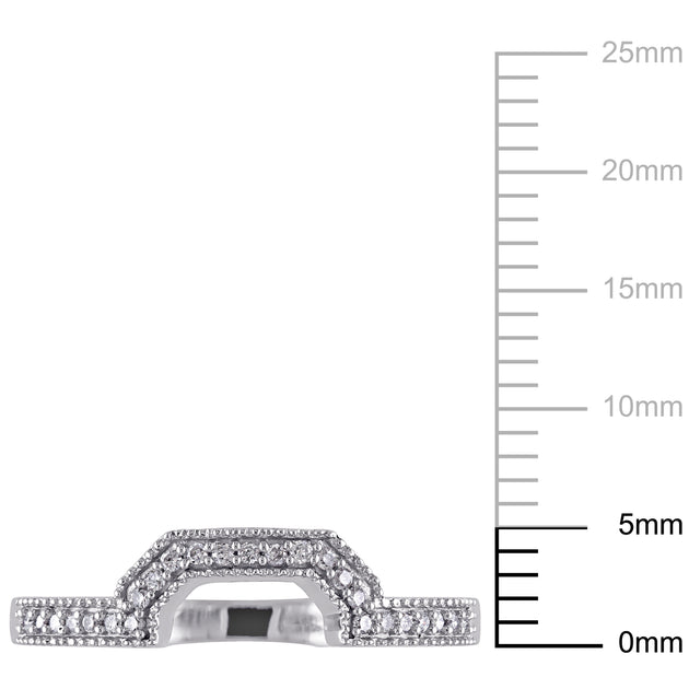Mimi & Max Diamond Wedding Band White Gold US 9 4