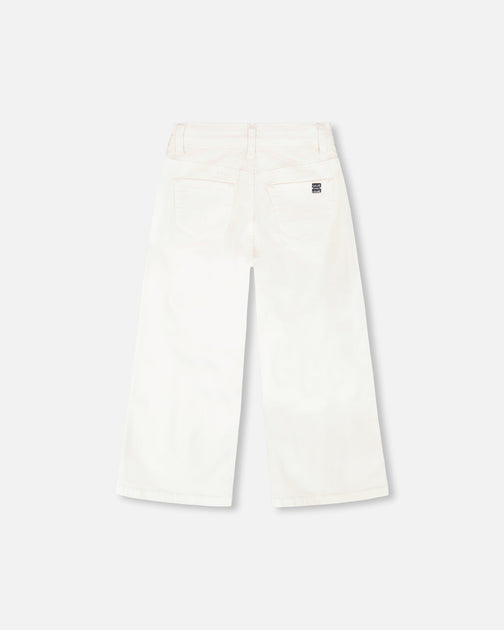 Deux par Deux Wide Leg Jeans White US 2T 4