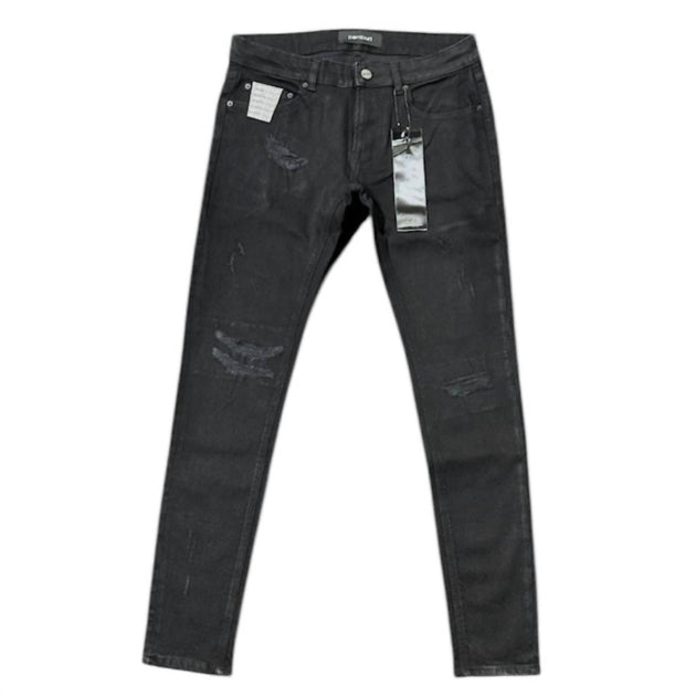 Bemburi Men's Skinny Denim Jean Black US 38 2