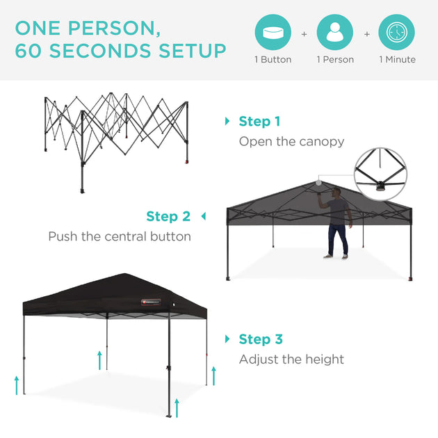 Best Choice Products 8x8ft Pop Up Canopy Blue 3