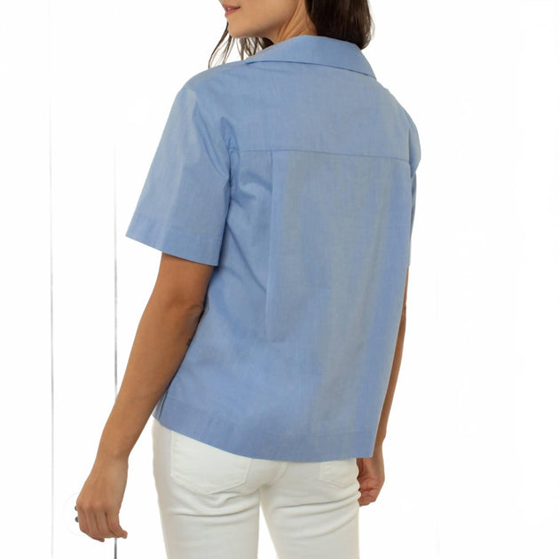 Thirteen Seven Fancy Bowler Shirt Blue Small 4