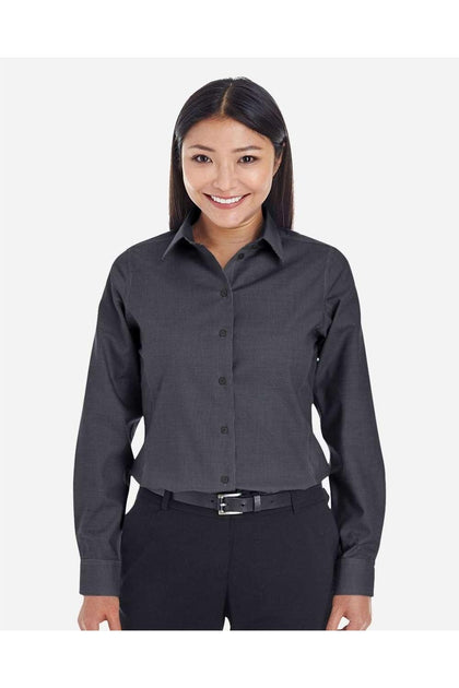 Devon & Jones Damen Crown Collection Royal Dobby Hemd Grau XLarge 2