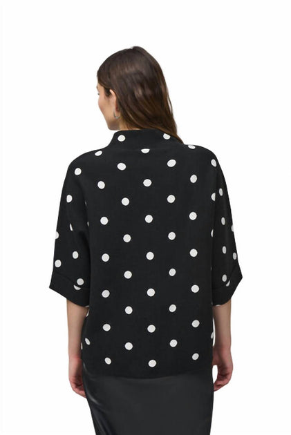 Joseph Ribkoff Jacquard Sweater Dot Print Top Multi Medium 4